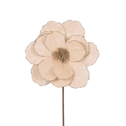 Champagne Simple Layered Velvet Flower