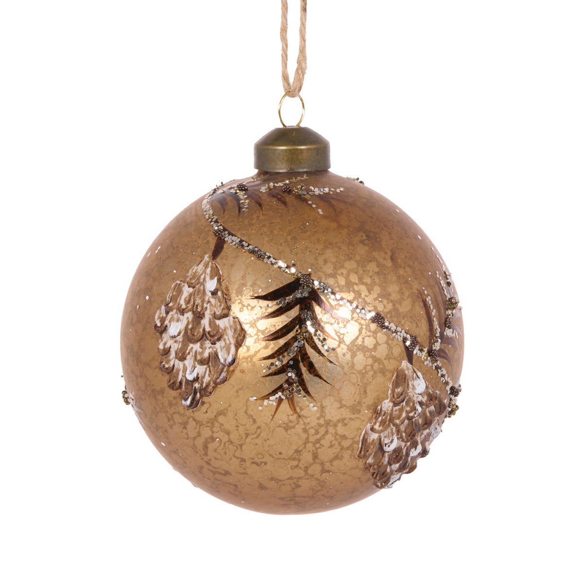 Mercury Gold Pinecone Bauble