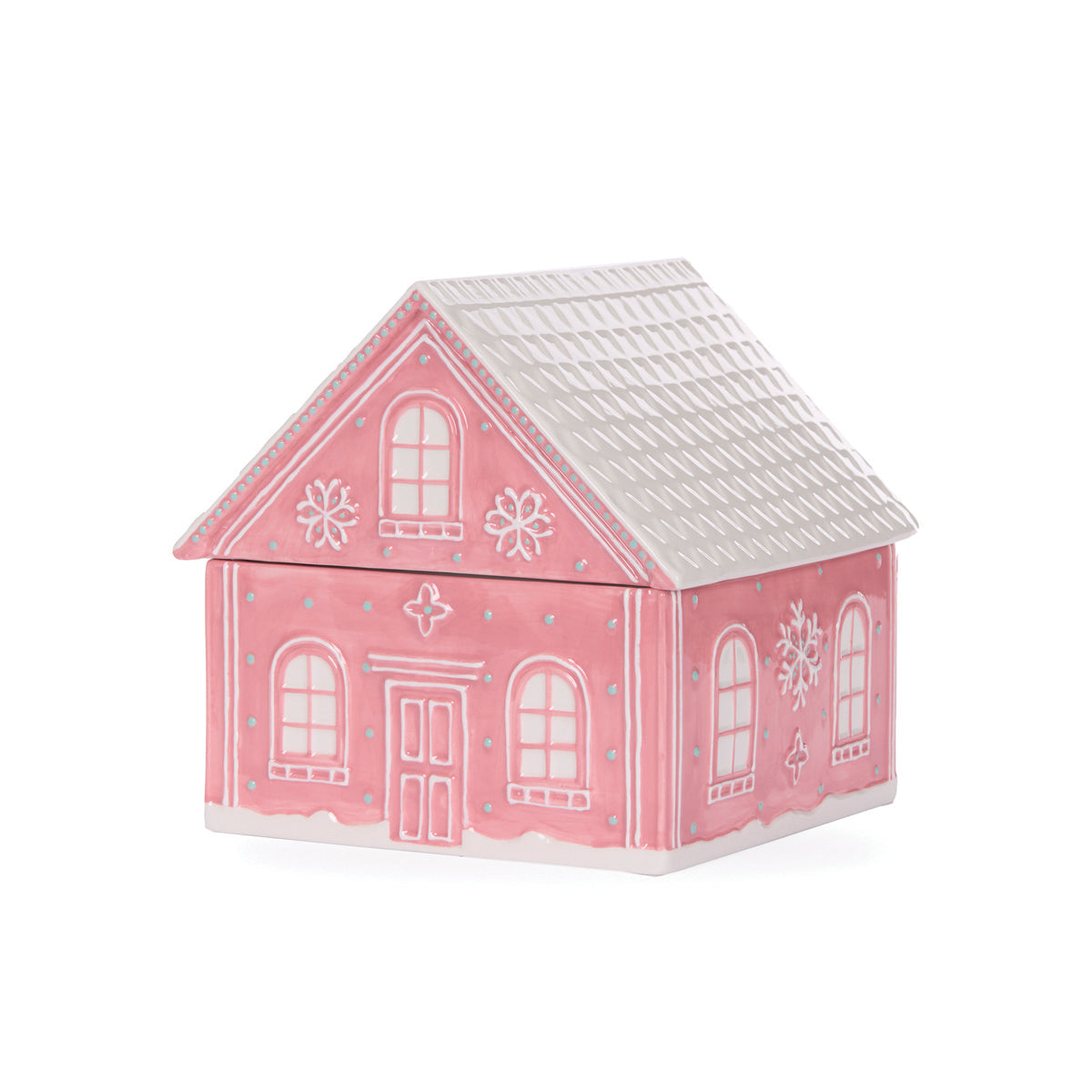 Ceramic Pink House Cookie Jar