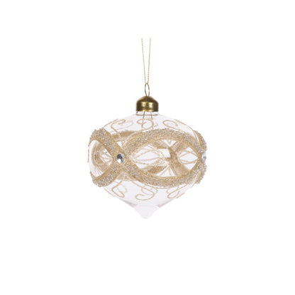 Gold Masquerade Onion Bauble