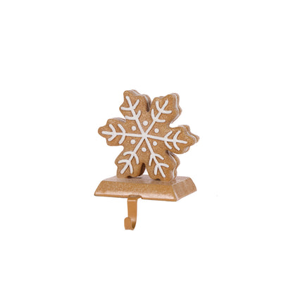 Piped Gingerbread Snowflake Stocking Holder