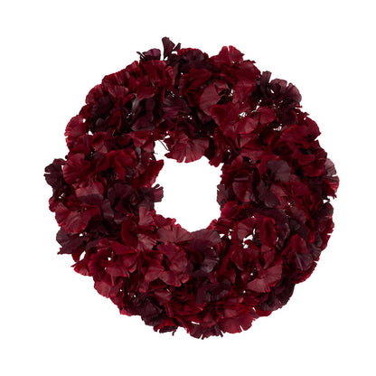 70cm Burgundy Ginkgo Wreath