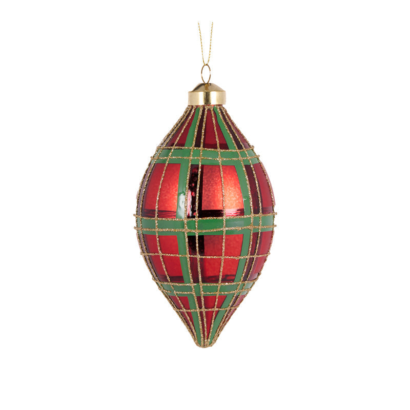 Traditional Tartan Drop Bauble