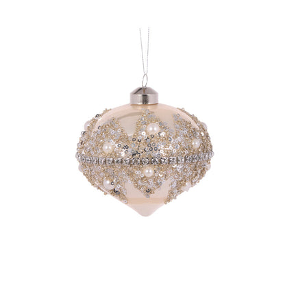 Pearl Beaded Jewel Onion Bauble