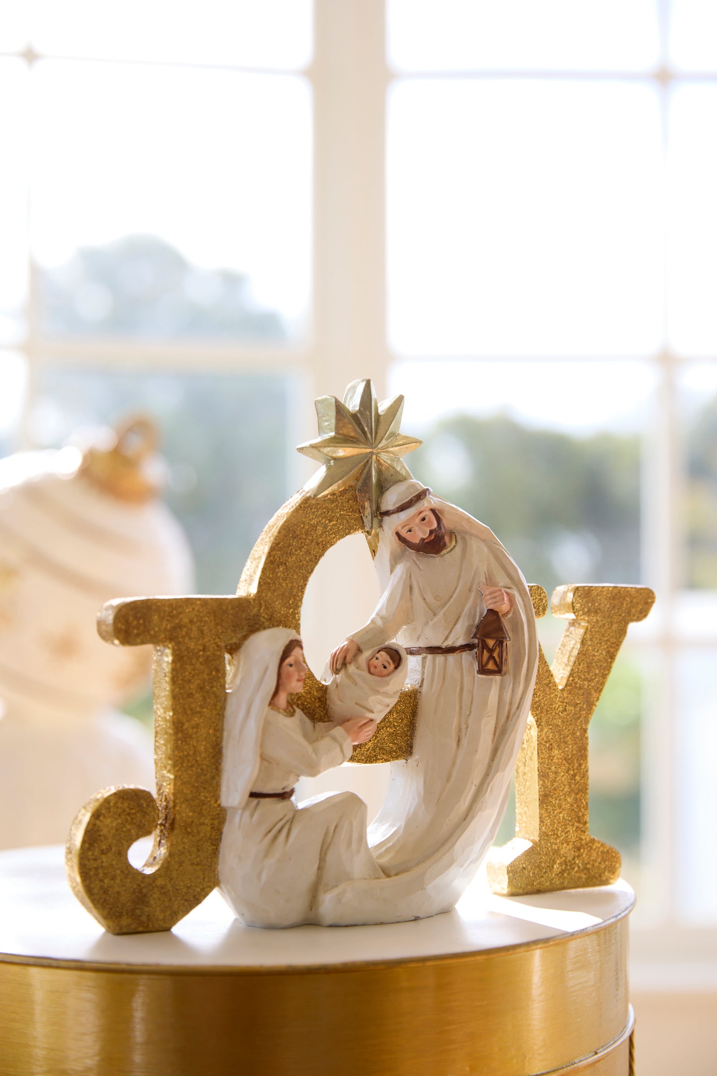 WHITE AND GOLD JOY NATIVITY