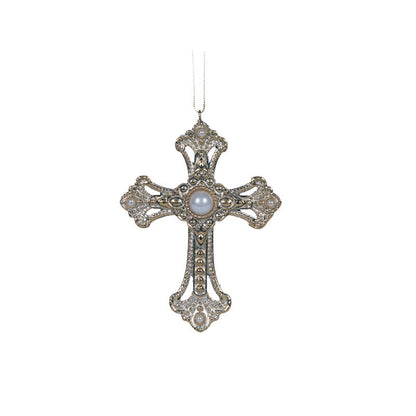 10cm Embellished Gold Hanging Cross