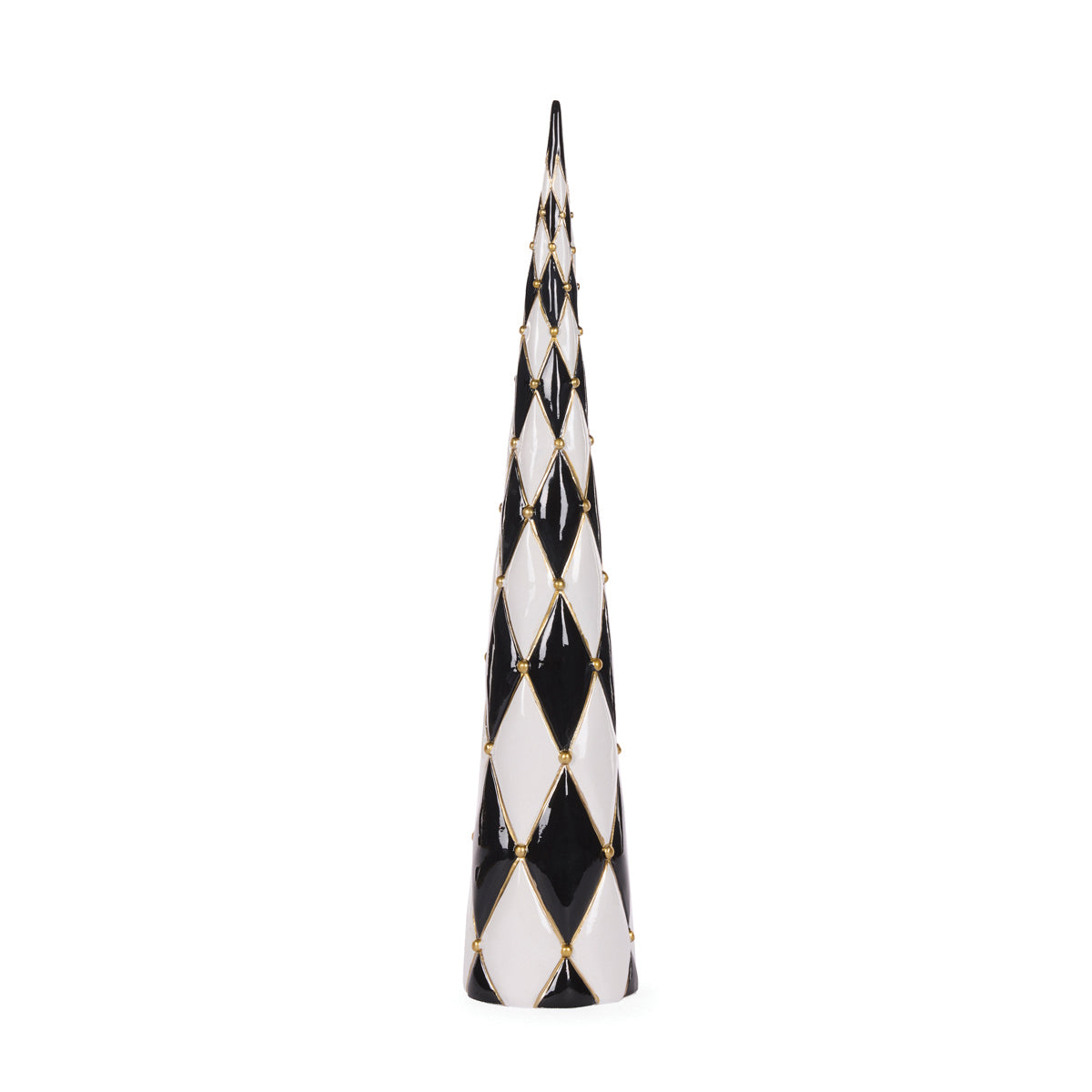50.5cm Quilted Harlequin Cone Tree
