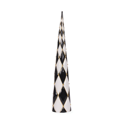 50.5cm Quilted Harlequin Cone Tree