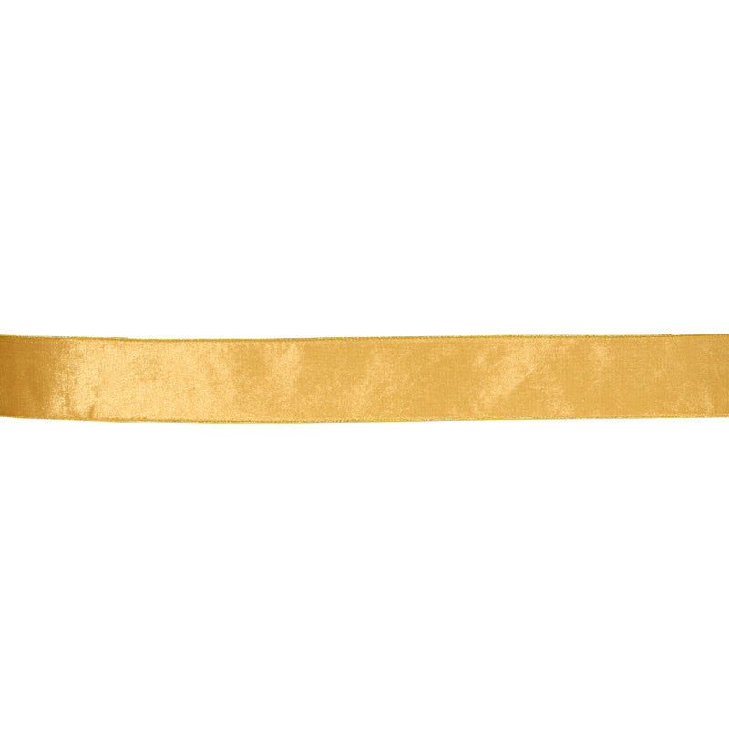 6.3cm Gold Velvet Ribbon