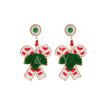 Double Candy Cane Earrings