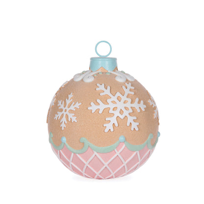 Piped Pastel Gingerbread Snowflake Bauble
