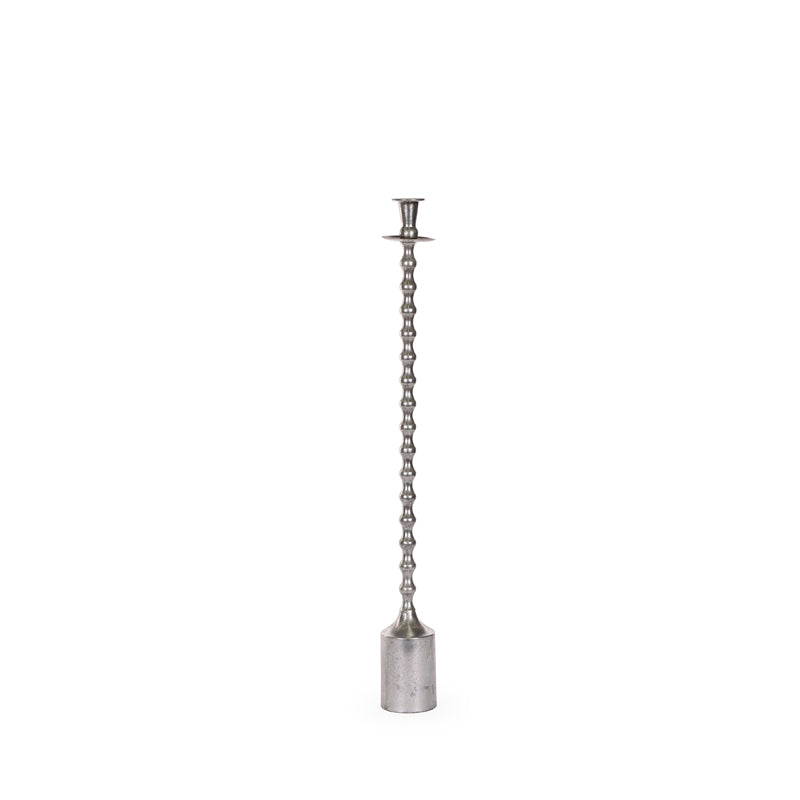 75cm Silver Ripple Candle Holder