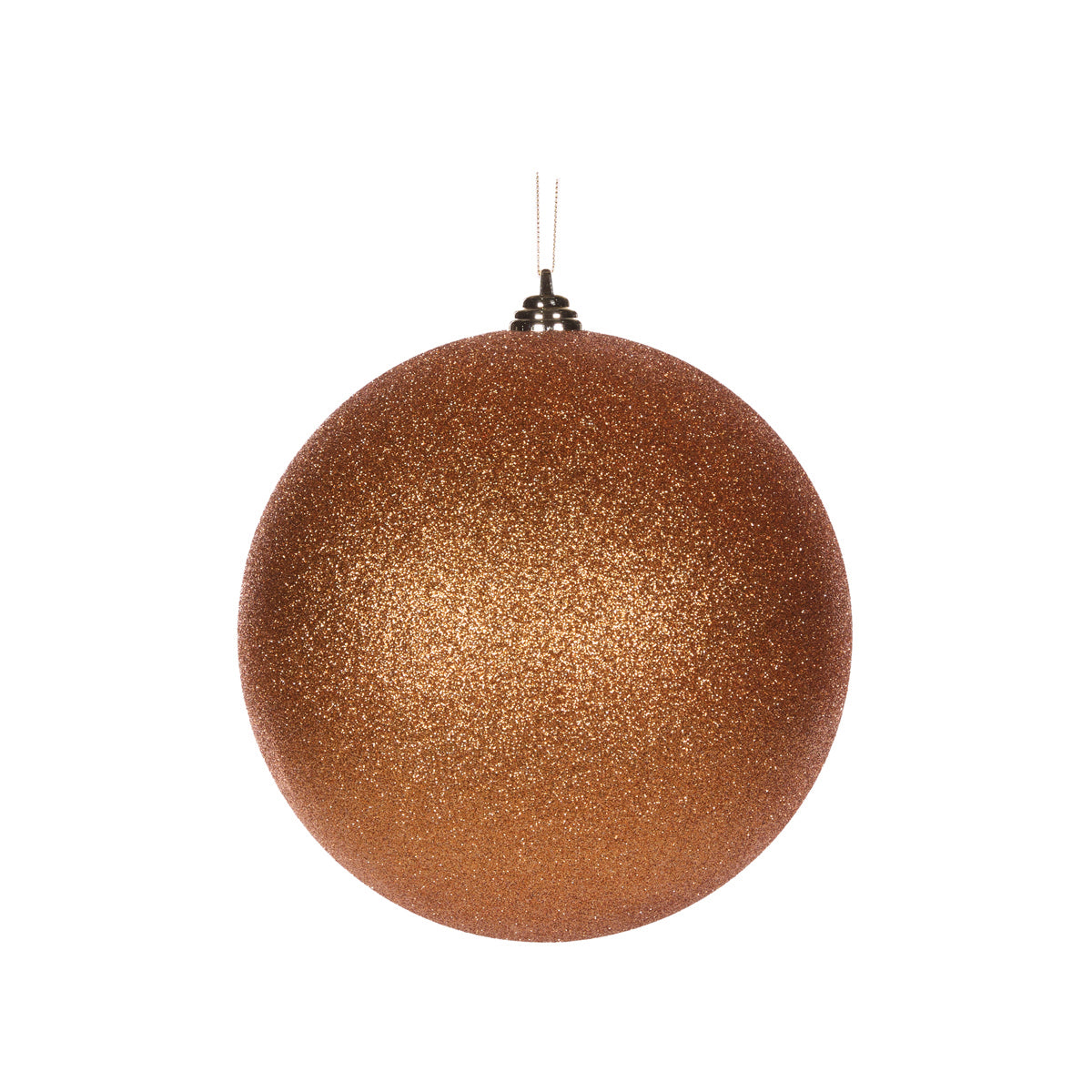 20cm Copper Glitter Bauble