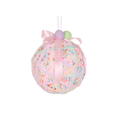 16 Cm Wrapped Sprinkles Bauble