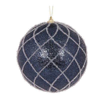 XL Navy Lattice Bauble