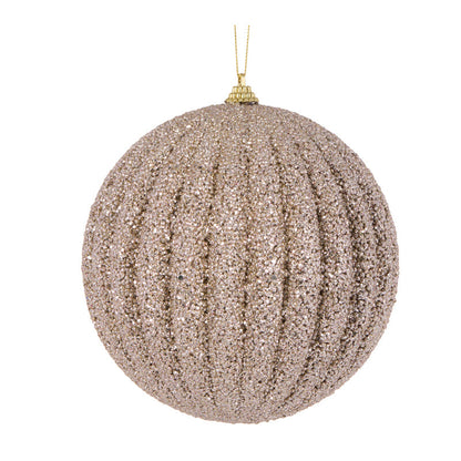 XL Champagne Textured Rib Bauble