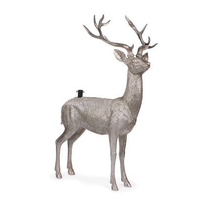 135cm Silver Etched Reindeer Tree Stand