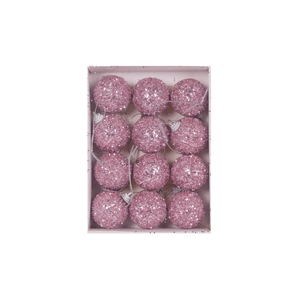Mini Pink Sugar Baubles 12pk