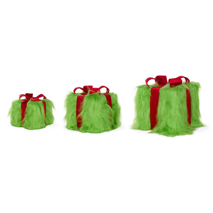 Set/3 Shaggy Green Presents
