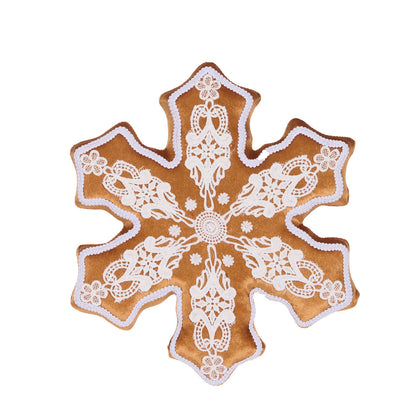 Intricate Lace Gingerbread Snowflake Ornament
