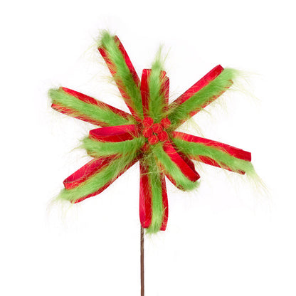 Green And Red Loop Poinsettia