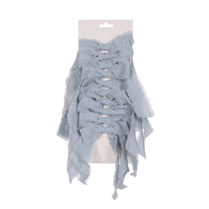 Set/10 5cm Light Blue Raw Bows