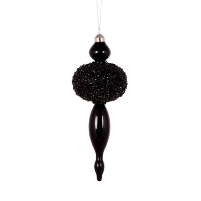 Black Beaded Round Finial