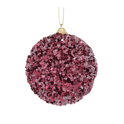 BURGUNDY CRYSTALS BAUBLE