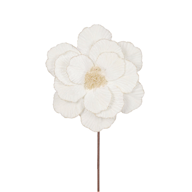 Ivory Simple Layered Velvet Flower
