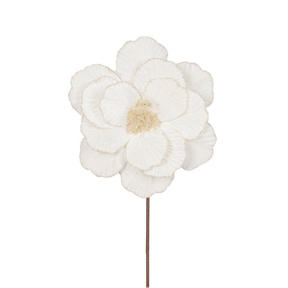 Ivory Simple Layered Velvet Flower