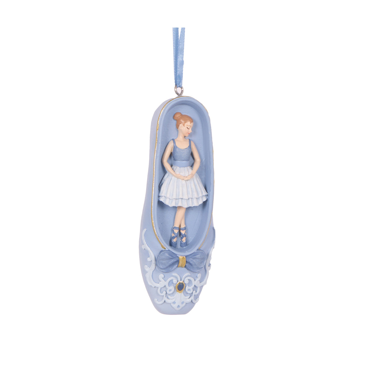 BLUE BALLERINA BALLET ORNAMENT