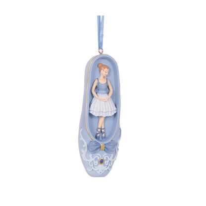 BLUE BALLERINA BALLET ORNAMENT