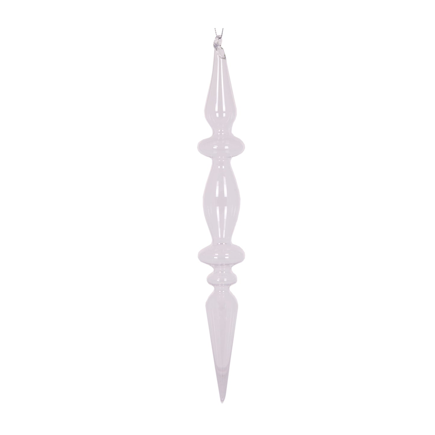 Glass Pinnacle Finial Clear