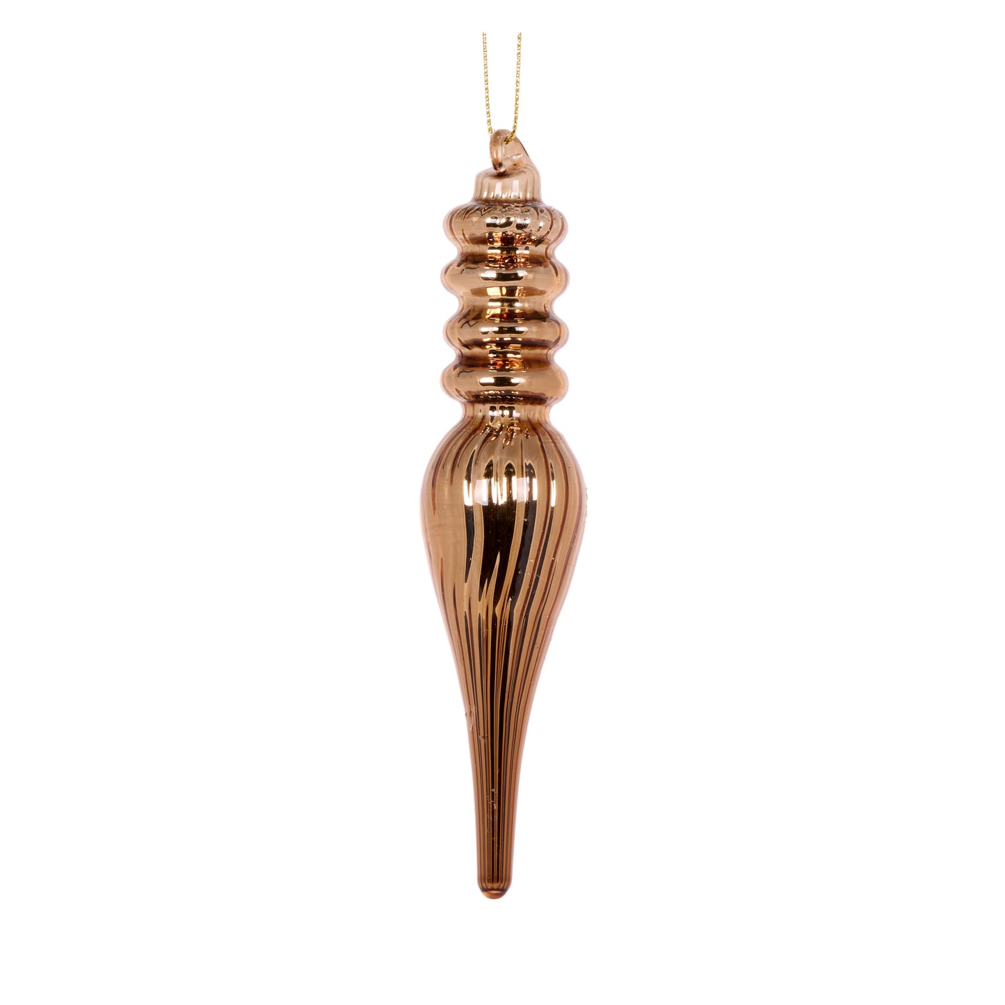 High Shine Brown Drop Finial