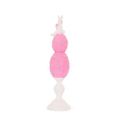 LARGE PINK LAPIN EGG FINIAL