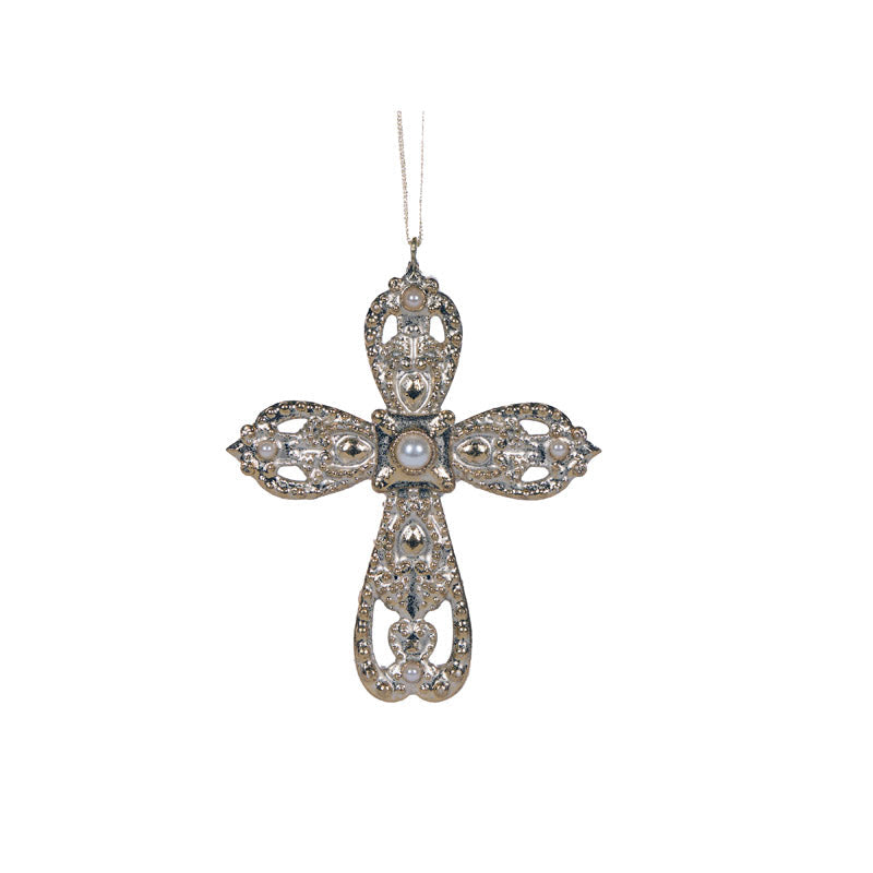 10cm Adorned Gold Hanging Cross