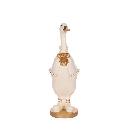 IVORY AND GOLD REGAL DUCK WITH BOW TIE