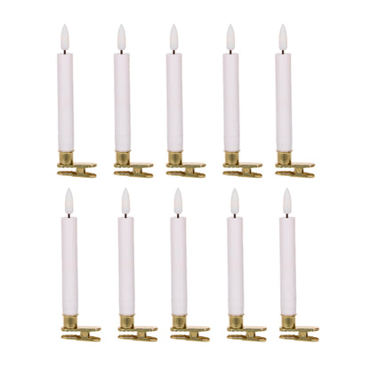 Set/10 Luxury Led Clip Candles