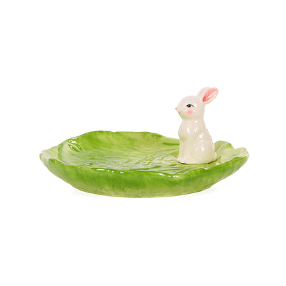GREEN CABBAGE PLATE WITH BUNNY