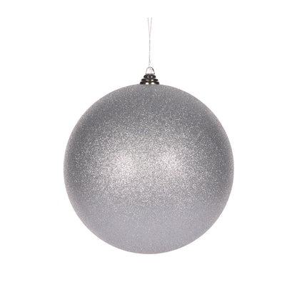 20cm Silver Glitter Bauble