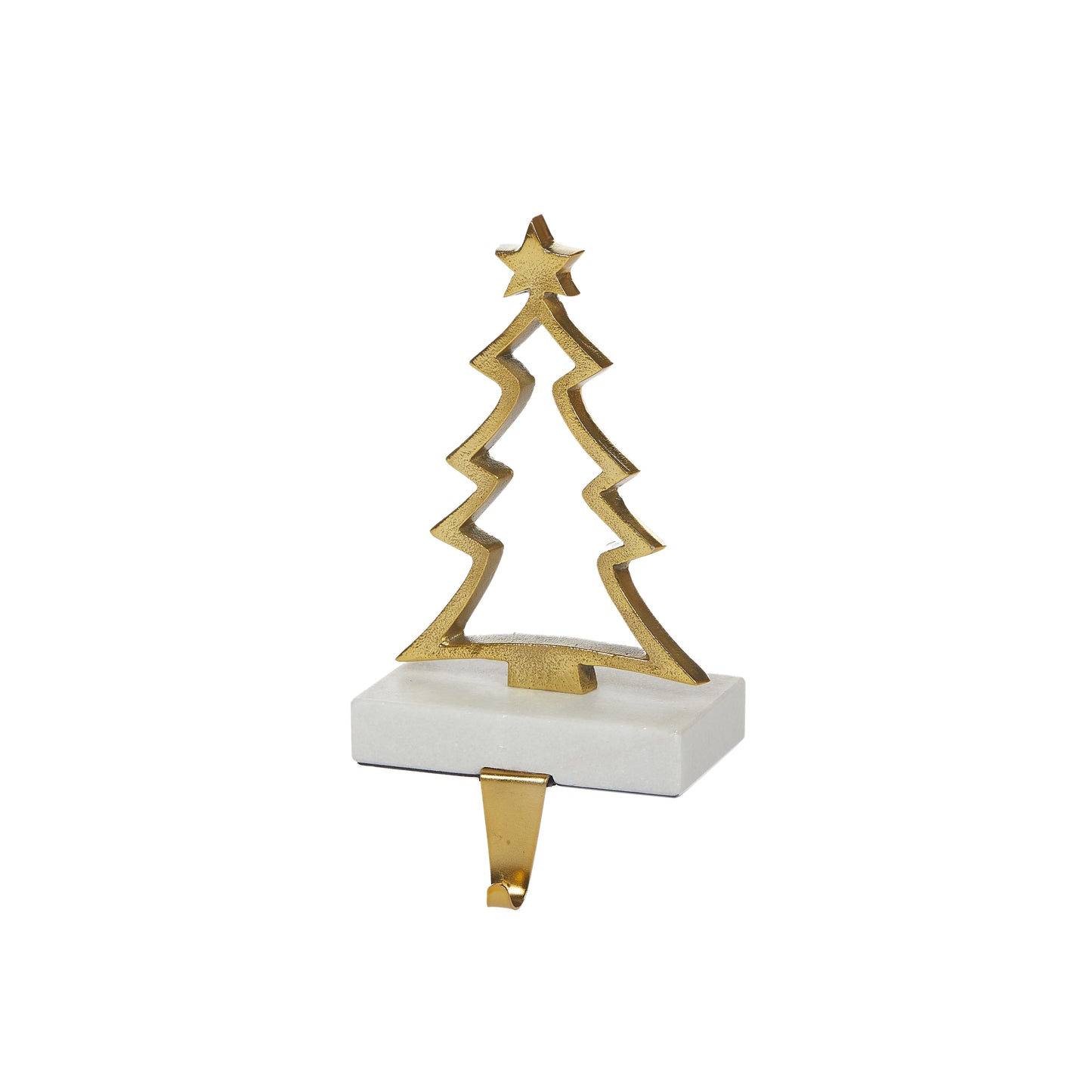 Brass Tree Marble Stocking Holder