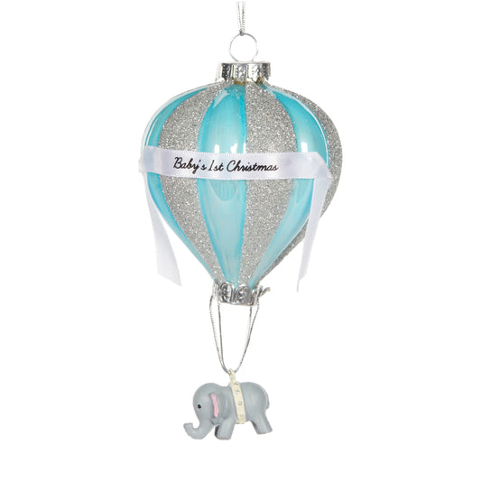 Baby's First Christmas Balloon Blue