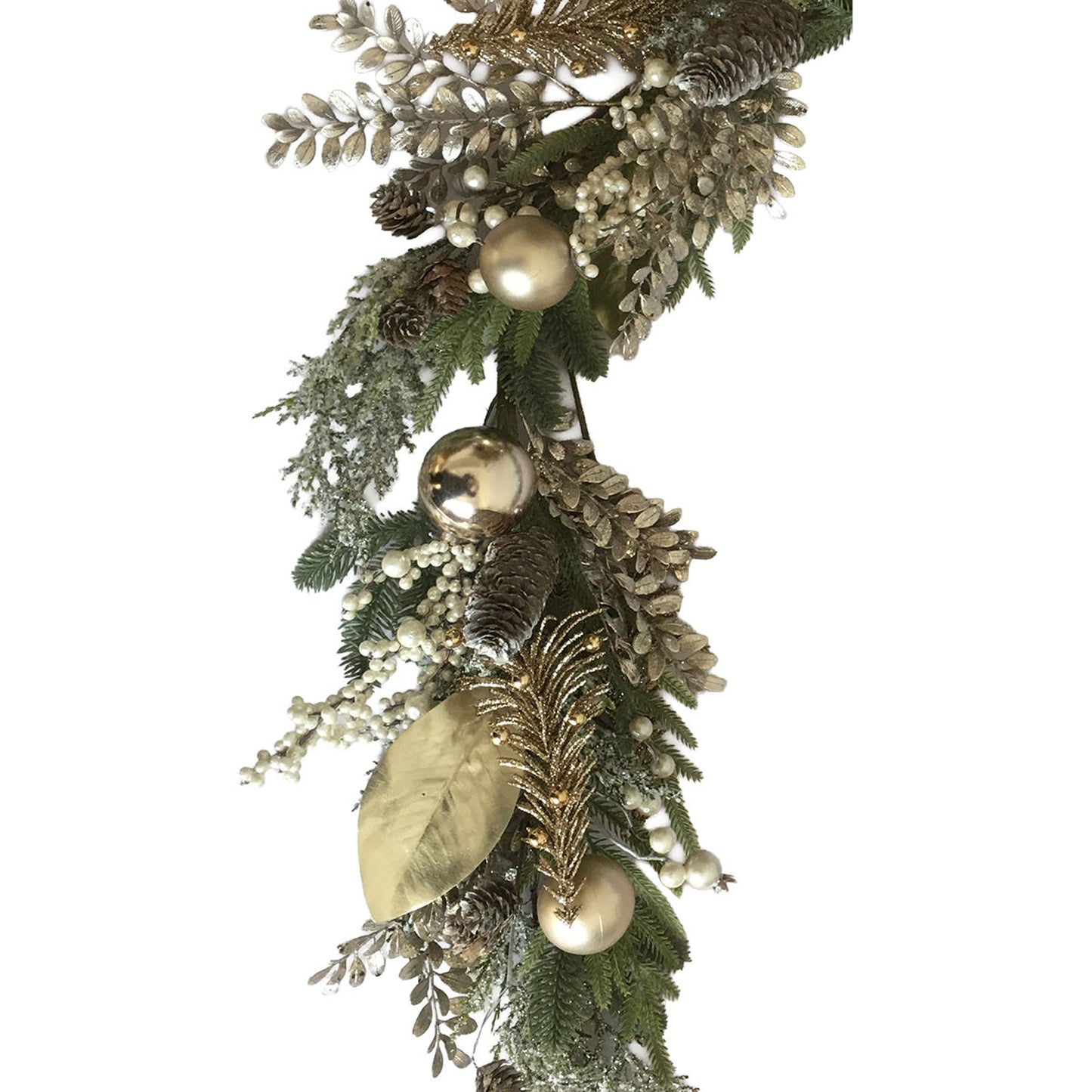 165cm Champagne Berry Bauble Garland