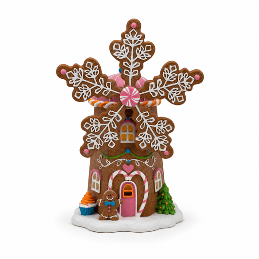 30cm Gingerbread Candy LED Wind Mill