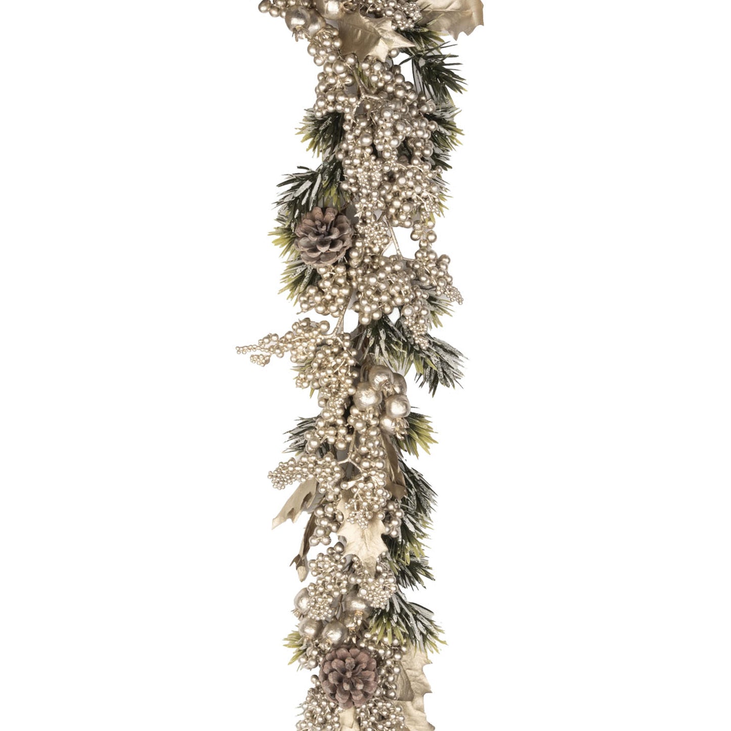 180cm Champagne Berry Leaf Garland