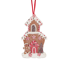 Load image into Gallery viewer, Gingerbread House With Ginger Boy Hanging
