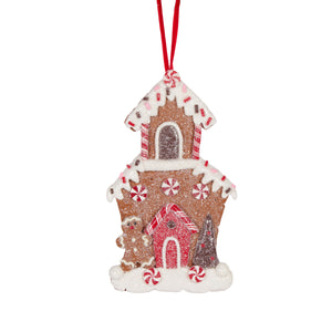 Gingerbread House With Ginger Boy Hanging