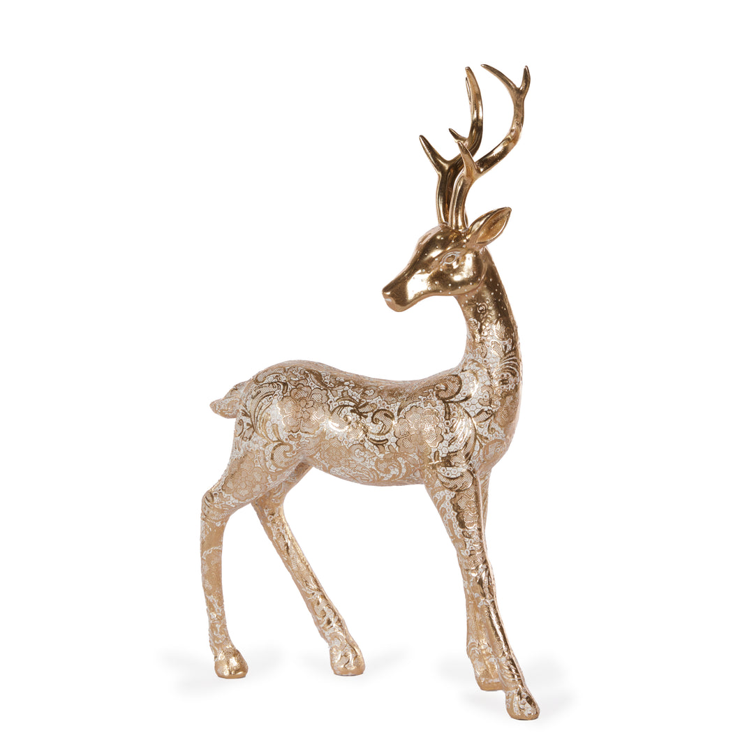Gold Lace Reindeer Standing