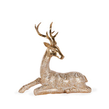 Load image into Gallery viewer, Gold Lace Reindeer Sitting
