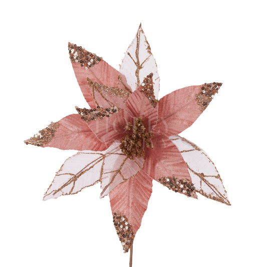 Rose Gold Organza Poinsettia